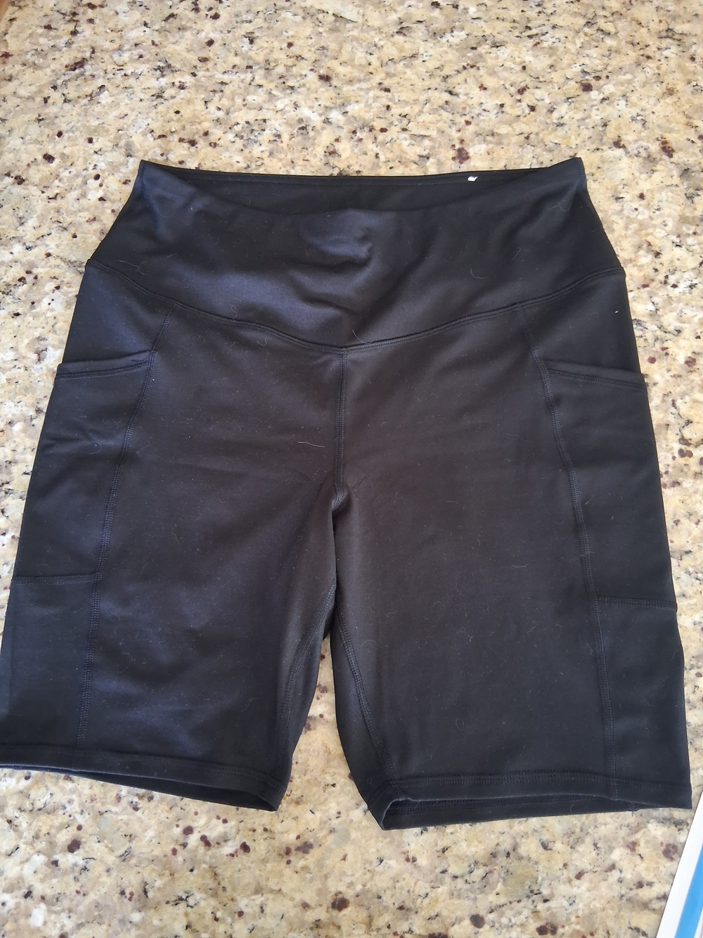 NWOT Maurices Black High-Rise Bike Shorts with Side Pockets